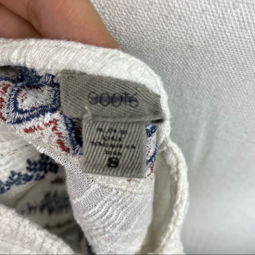Ecote Beaded Linen Open Back Tank Top A14 - Picture 10 of 16